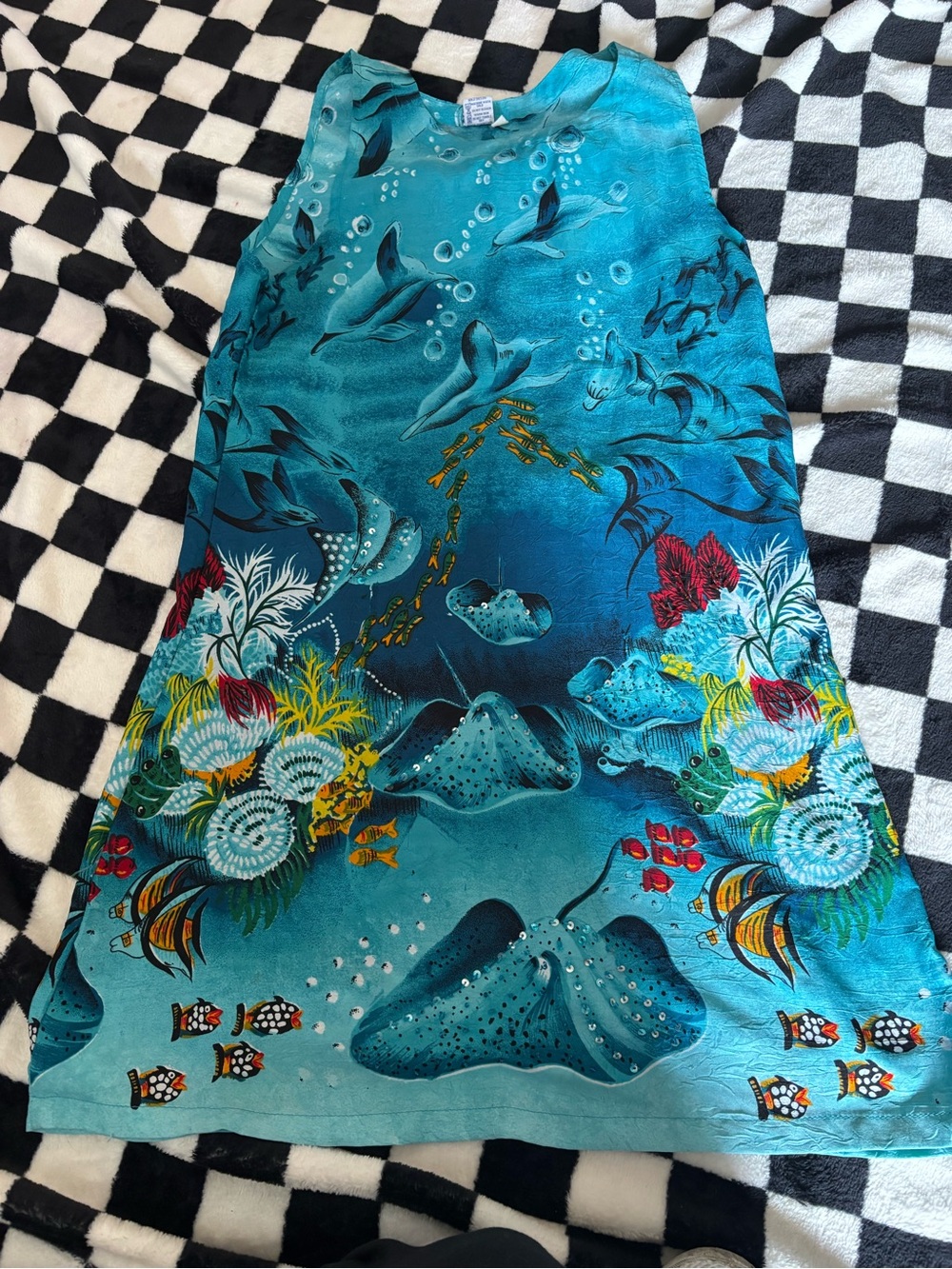 Size small frutiger aero aqua dress - Picture 1 of 2